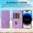 thumbnail image 6 of Allytechgroup Flip Cover Case for Samsung Galaxy Note 10, Premium PU Leather Stand Cards Holder Hand Wrist RFID Blocking Bumper Shockproof Phone Case for Samsung Galaxy Note 10, Purple, 6 of 7