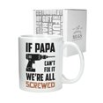 thumbnail image 3 of If Papa Can't Fix It We're All Screwed Coffee Mug Funny Gift for Grandpa Dad Ceramic Mug 11 Ounce White, 3 of 6