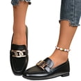 thumbnail image 5 of YOUYEDIAN Loafers for Women Versatile Low Block Heel Fashion Square Toe Comfy Flats Casual Outdoor Chain Deco Slip On Dress Shoes, 5 of 5