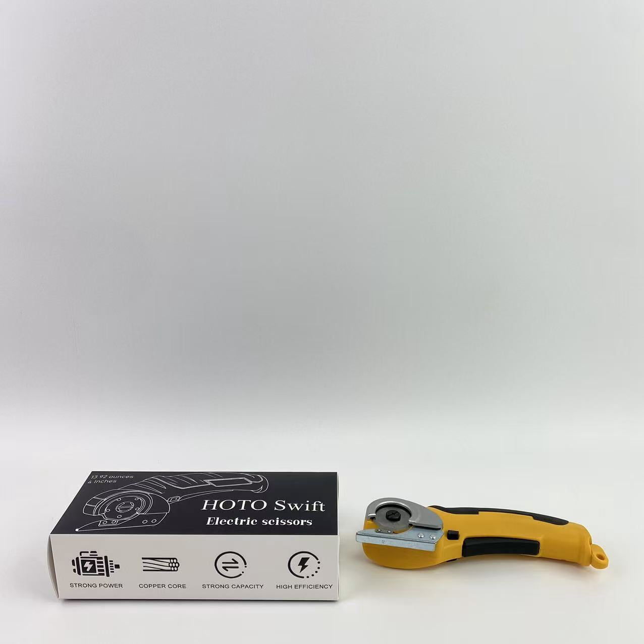 HOTO Swift Electric scissors,Cordless Electric Scissors, Rotary Cutter for Fabric and Cloth, Fabric Cutter for Carpet Leather Felt with Storage Box