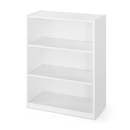 Shelf Bookcase With Adjustable Shelves, Deep Shelf White Bookcase