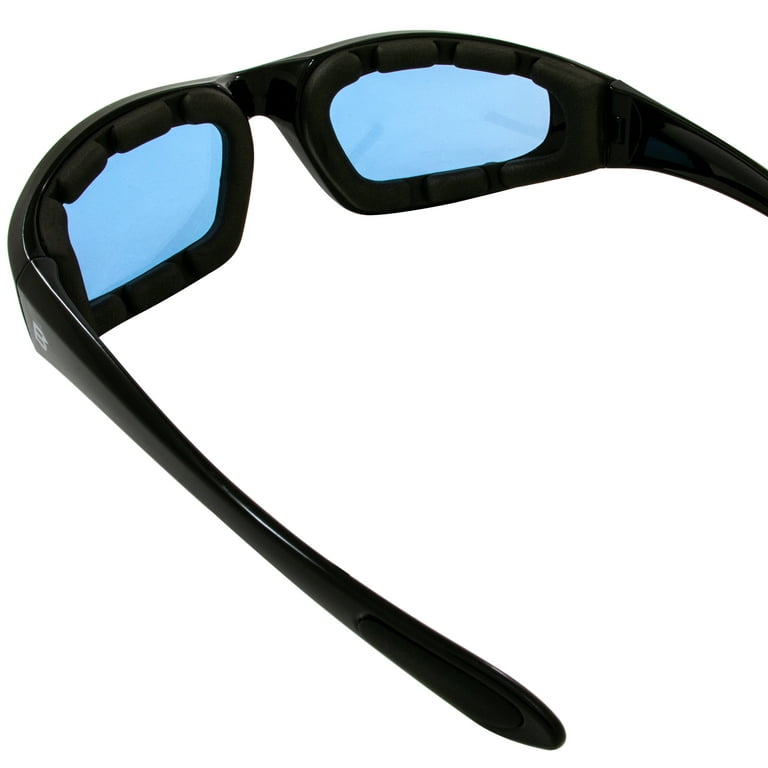 Birdz Eyewear Oriole Padded Motorcycle Glasses (Black Frame/Smoke Lens)