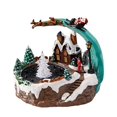 thumbnail image 1 of Christmas Winter Scene Village House Resin Music Fountain Collectible Buildings, 1 of 6