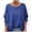 Blue, variant on Hvyesh Womens 3/4 Sleeve Blouses Crew Neck Shirts Dressy Casual 3/4 Length Sleeve Tops