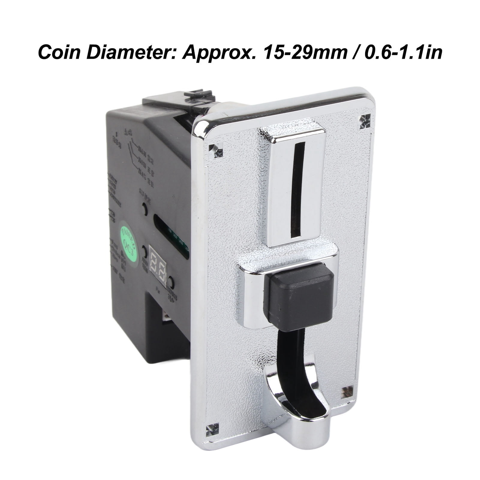 Rupoun 6 Type Coins CPU Multi Coin Acceptor, Memory Function Refund Button Smart Game Slot Selector for Vending Machines Arcade Cabinets