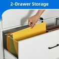 thumbnail image 6 of Uforic Wood File Cabinet with Lock & 2 Drawers, Heavy Duty Filing Cabinets with Doors& Adjustable Shelves, Tool Big Storage Cabinets for Home Office, White, 6 of 10