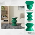 thumbnail image 6 of LeisureMod Aura Modern Round Side Table with Double Hourglass Design, ABS Plastic Accent End Table for Living Room, Patio, Indoor & Outdoor Use, Green, 6 of 11