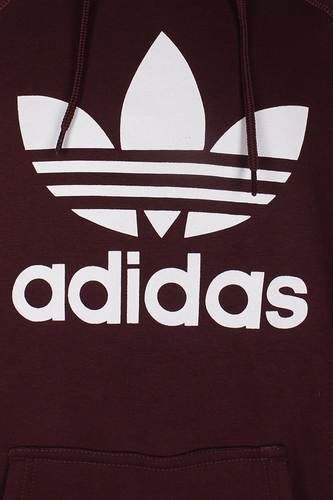 adidas men's trefoil logo graphic pouch pocket pullover hoodie