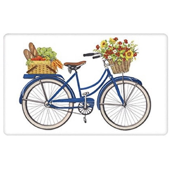 Farmer's Market Blue Bike Flour Sack Kitchen Towel