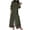 Green, variant on 2025 Clearance! 50% Off Clear! asdoklhq Womens Plus Size Clearance Dresses, Women Casual Cotton Solid Summer Button Long Sleeve Long Dress