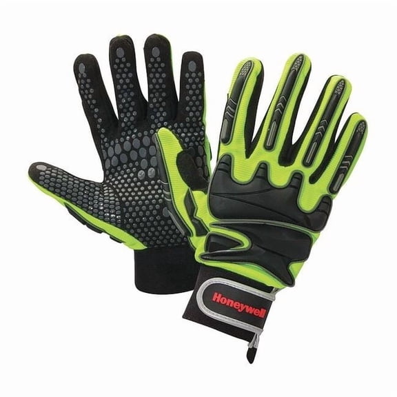 Honeywell North Winter Impact Gloves,Black/Yellow,PR MPCT1000HD/9L