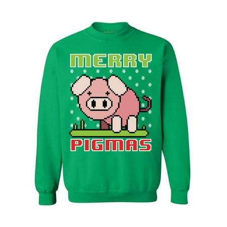 Awkward Styles Merry Pigmas Sweatshirt Ugly Christmas Pig Sweater Women's Christmas Ugly Sweater Christmas Gifts for Pig Lovers Christmas Piggy Sweatshirt for Men Funny Pig Ugly Christmas (Best Funny Ugly Christmas Sweaters)