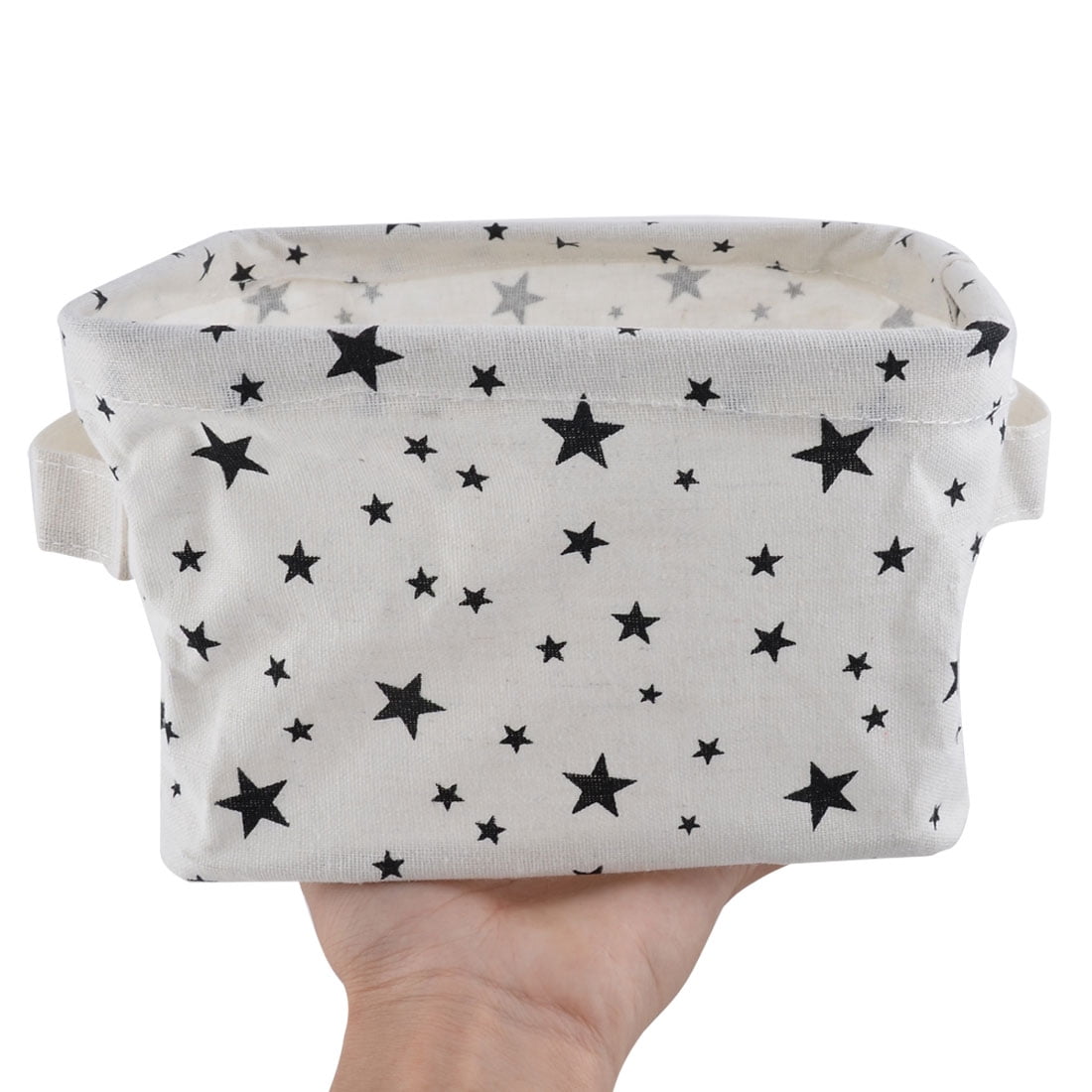 Unique Bargains Fabric Star Household Desktop Makeup Sundries Storage Box Basket Closet