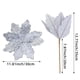 thumbnail image 3 of Decoración navideña con lentejuelas y flores | Arreglo floral de nailon artesanal con encaje, cascabeles y bordes dorados | Elegante adorno para árbol de Navidad para decoración navideña, 3 of 6