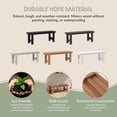 thumbnail image 4 of WestinTrends Ashore 6-Piece Outdoor HDPE Rectangular Patio Dining Table Set with Bench, Teak, 4 of 12