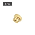 thumbnail image 3 of Brass Knurled Thumb Nuts, M3x0.5mm Round Stepped Knobs Fasteners 8Pack, 3 of 5