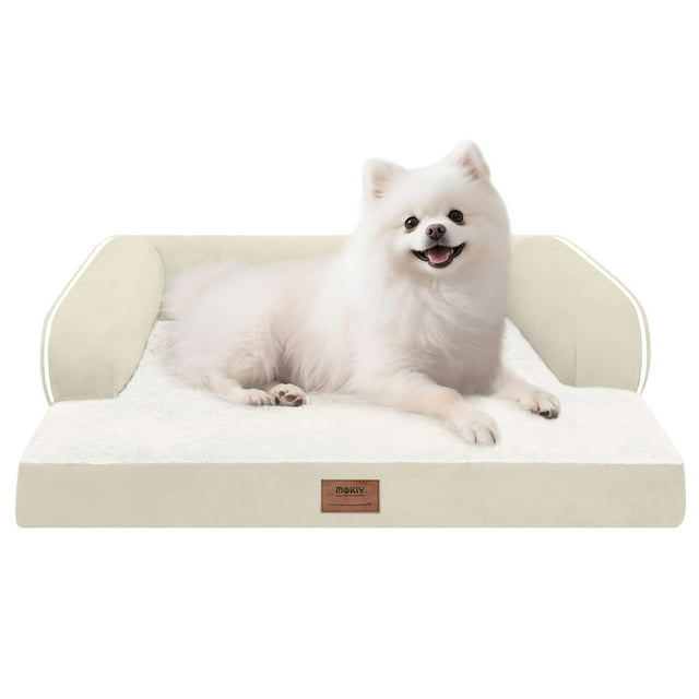 Cama para Perros MEKIY Ortopédica con Espuma de Memoria, Lavable e Impermeable