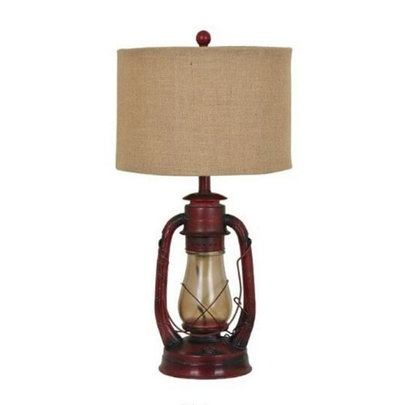 Crestview Collection Lauren Table Lamp, Rustic Red