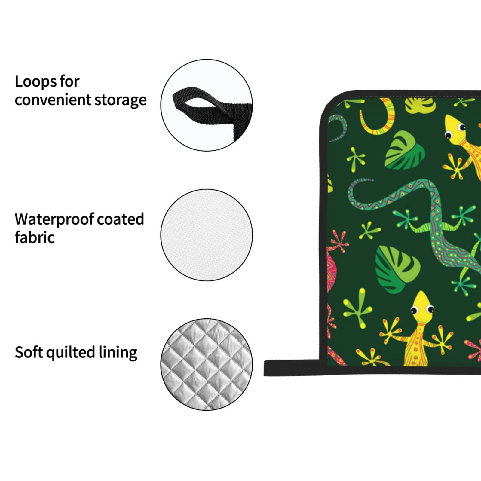 Colorful Lizard Gecko Native 4Pcs Oven Mitts and Pot Holders Sets Oven Kitchen Gloves Hot Pads for Cooking BBQ Baking Grilling