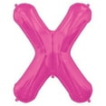 thumbnail image 2 of Letter X - Magenta Helium Foil Balloon - 34 inch, 2 of 2