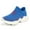 Blue, variant on HUANBAI Fashion Autumn Children Girls Sports Shoes Flat Thick Bottom Lightweight Non Slip Lace Up Hook Loop Easy To Wear Mesh Upper Breathable And Comfortable 3.5-4 Years