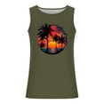 thumbnail image 4 of Cmfcve Men's Plus Size Tank Top Printed Round Neck Sleeveless Tees Summer Beach Vacation Tank Top, 4 of 5