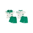 thumbnail image 3 of Baby Kids Boys Shorts Set, Short Sleeve Printed Shirt with Elastic Waist Shorts Toddler Set Summer Outfit, 3 of 10
