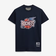 Unisex Mitchell & Ness Navy Houston Rockets Hardwood Classics Arch T-Shirt