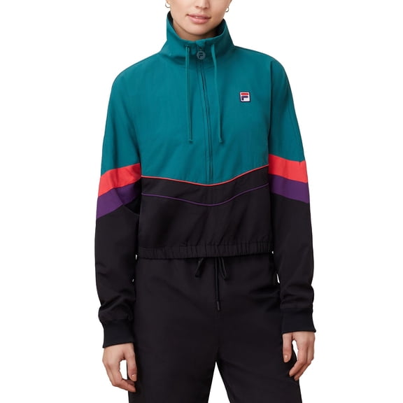 Fila Womens Chiaki Colorblocked Half-zip Jacket Size S
