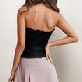 thumbnail image 5 of Xijirk Tank Tops Fashionable Removable Strap Ruffled Camisole Tube Top for Casual Wear Camisole Tops for Women,Black,One Size, 5 of 7