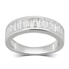 Arista 2 7/8 Carat T.W. Cubic Zirconia Women's Channel Baguette Row Wedding Band in Sterling Silver