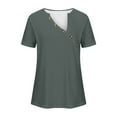 thumbnail image 3 of Women Short Sleeve Tops Dressy Button Down Shirts for Women Sleeveless Hide Belly Tunic 2025 Summer Clearance Deals, 3 of 5