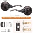 thumbnail image 7 of Oil Rubbed Bronze Door Lockset Hardware Keyed Alike Entry Entrance Door Lever Handles One Keyway (3 Pack), 7 of 7