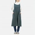 thumbnail image 2 of Tablier à Écharpe, Couleur Unie Style Simple Coton Grande Taille Ajustable Résistant aux Taches, 2 of 6