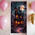 thumbnail image 6 of Gothic Haunted Castle Banner Full Moon Spooky House Halloween Decor for Haunted House Party Halloween Event Spooky Celebration, 6 of 9