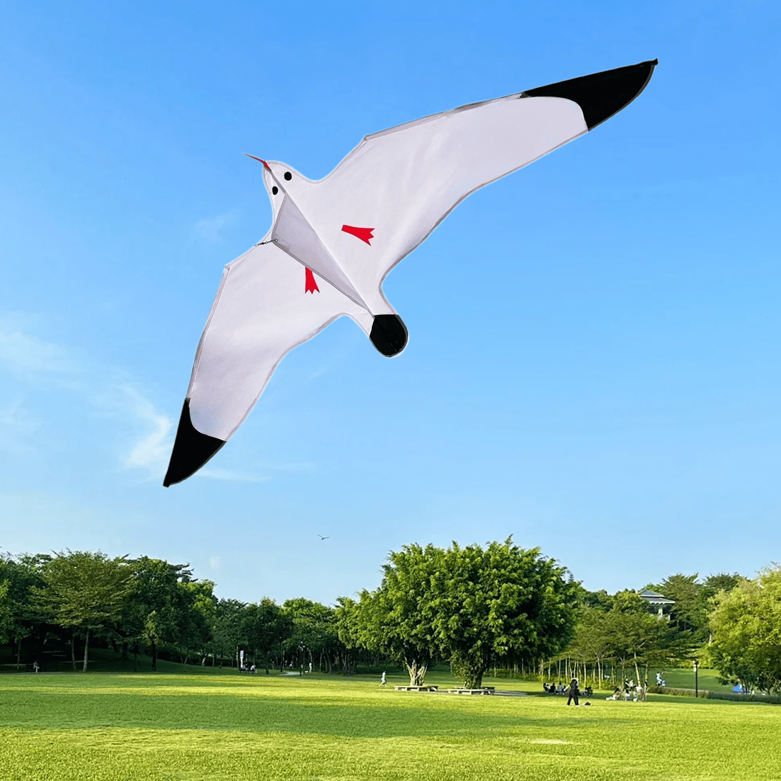 harayaa Seagull Kite Beach Kite Sturdy Easy to Fly Fun Beach Toy and 164ft Kite Line for
