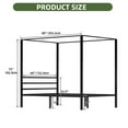 thumbnail image 6 of Uforic Queen Size Metal Canopy Bed Frame with Headboard, Four-Poster 14-Inch Platform with Metal Slats, Requires No Box Spring (Black), 6 of 9