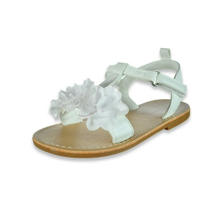 

Koala Baby Girls Pearl Flower Sandals - white 9 toddler