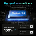 thumbnail image 4 of Wireless Bluetooth 5.4 Transmitter Receiver - CNC Aluminum & Ceramic Glass | Dual Link for 2 AirPods/Headphones | aptX Adaptive/HD Audio | for Airplane/TV/Car/Gym, 4 of 7