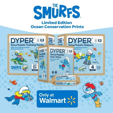 DYPER Cotton-Enhanced Diapers Smurfs Edition, Size 6, 42 Count (Select for More Options)