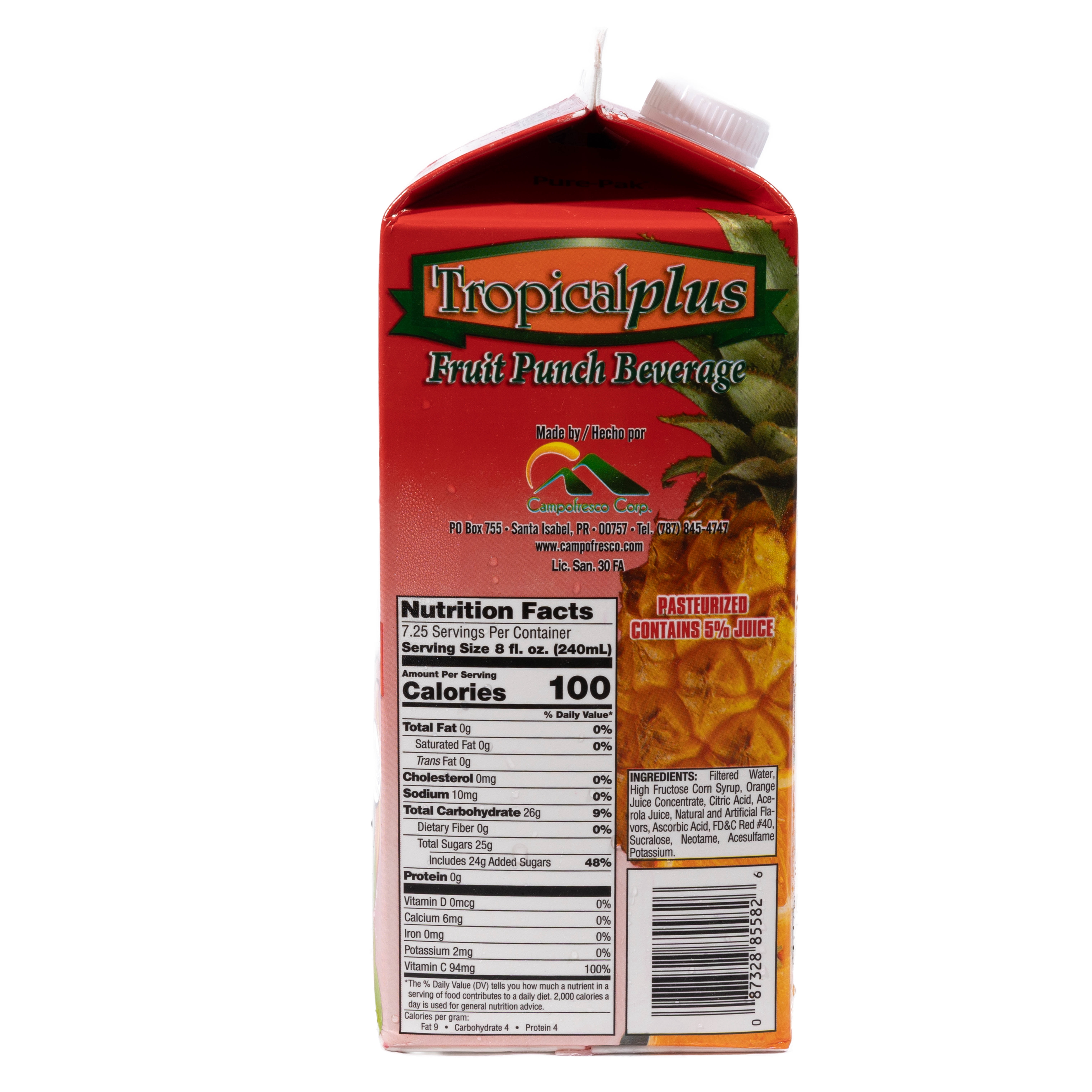 Lotus Plus Fruit Punch Juice Beverage 58 fl oz Smooth Texture Rich in Vitamin C