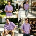thumbnail image 6 of Polo Shirts for Men Cotton Pique Short Sleeve Golf Shirts Classic Casual Moisture Wicking Tops with Pocket, 6 of 8