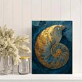 thumbnail image 2 of Gold Nautilus Shell Canvas Print, Ideal for Living Room, Bedroom, Office, Bathroom, Kitchen, Luxury Home Decor, 2 of 8