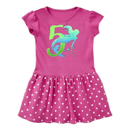 

Inktastic Fifth Birthday Mermaid Gift Toddler Girl Dress