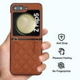 thumbnail image 6 of Allytechgroup Stylish Phone Case for Samsung Galaxy Z Flip 5, Hand Wrist with Silk Anti-Scrath Shockproof Bumper Slim Back Cover Case for Girls Women, Brown, 6 of 8