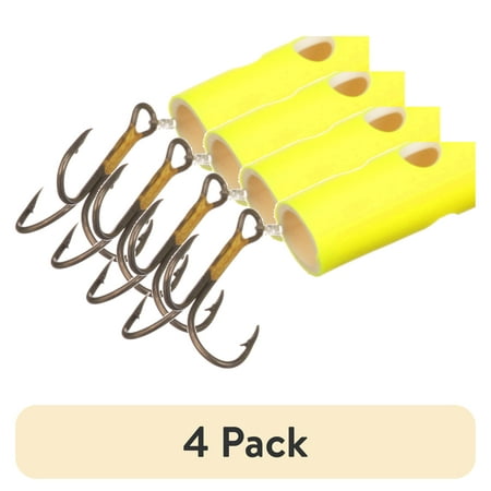 (4 pack) Magic Bait Hog Wild Bait Tube Fishing Lure Yellow 2 Count