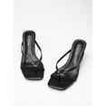 thumbnail image 5 of Women Thong Sandals Comfortable Low Heel Square Open Toe Fashion Casual Party Slides 2026, 5 of 7