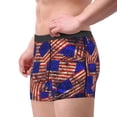 thumbnail image 2 of Yiaed Vintage USA Flag Print Men's Soft Cotton Boxer Shorts Breathable Boxers Underwear Moisture-Wicking Underwear Stretch Boxer Briefs for Man-Small, 2 of 5