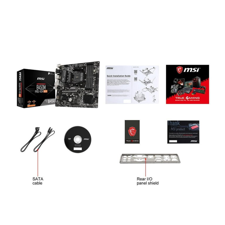 MSI B450M PRO-VDH Max Carte mère Socket (PC) AMD AM4 Facteur de