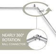 thumbnail image 3 of Vinci 13/16 inch Double Corner Window Curtain Rod 66-120" - Satin Nickel, 3 of 3